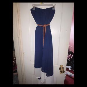 Studio Y Strapless Old Navy & White High Low Dress